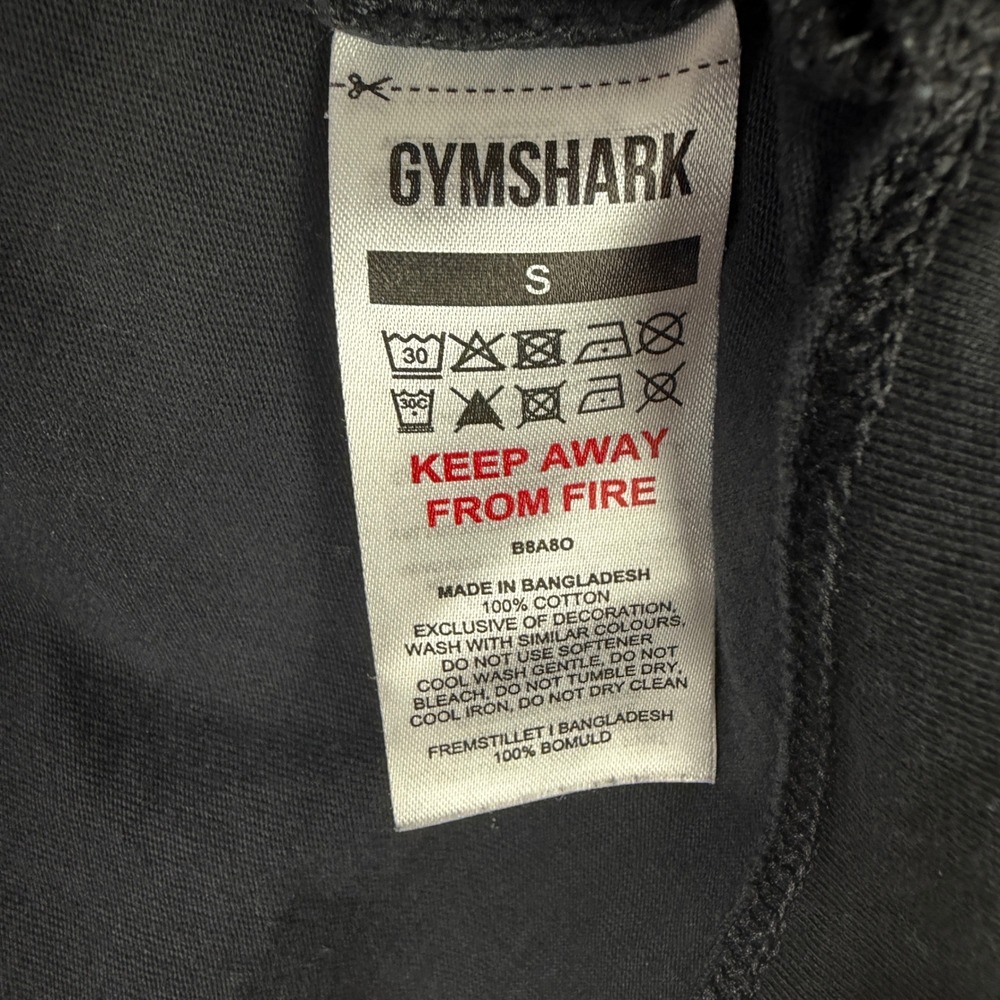 Gymshark Women's Small "Its Giving...Gym" Rhinestone Long Sleeve T-Shirt Black - Picture 8 of 8